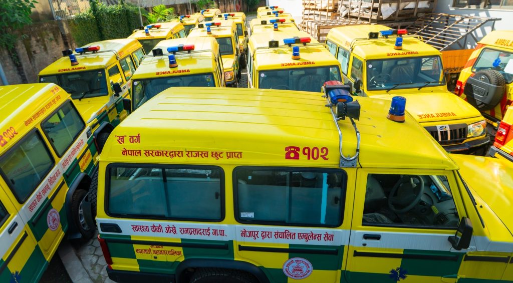काठमाडाैं महानगरले असाेज ७ गते ३५ पालिकालाई एम्बुलेन्स वितरण गर्ने