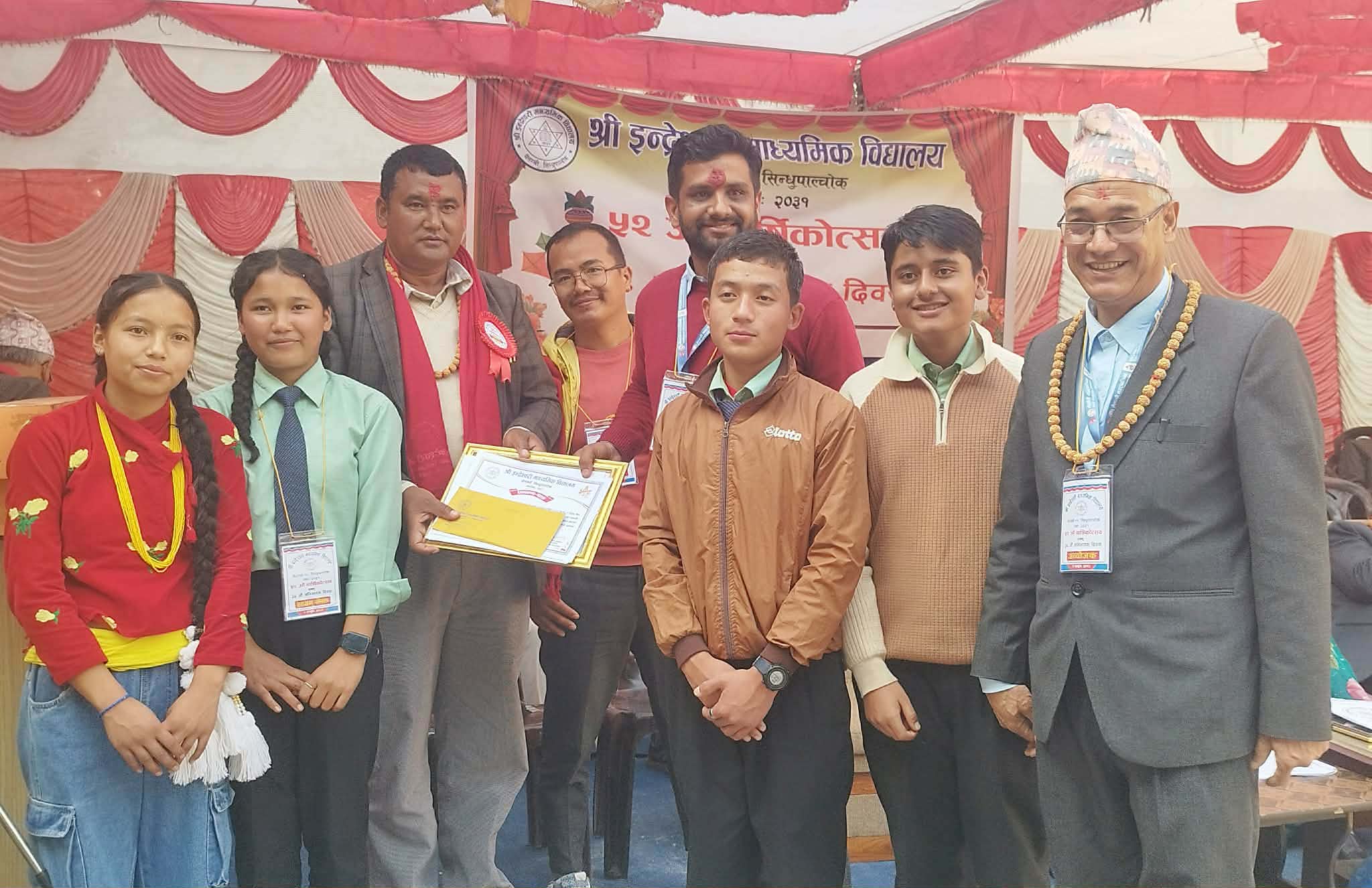 मेलम्ची नगरपालिका स्तरीय अन्तर मावि विज्ञान प्रदर्शनीमा इन्द्रेश्वरी प्रथम