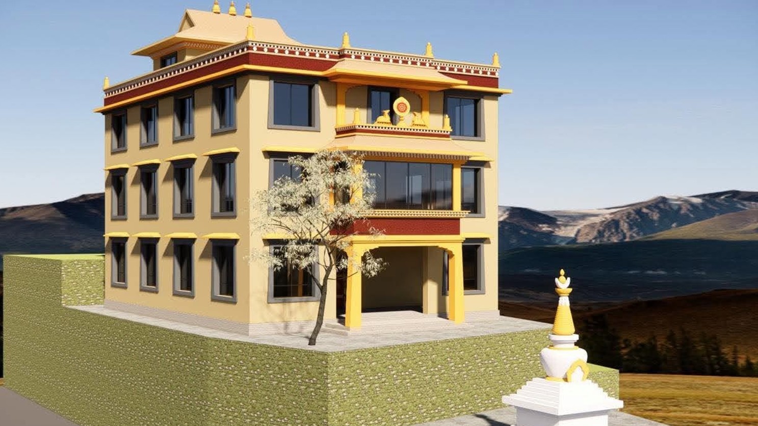 धुलिखेल-३ कुत्तालमा गुम्बा निर्माण हुँदै, धार्मिक पर्यटनको नयाँ गन्तव्य बन्ने अपेक्षा