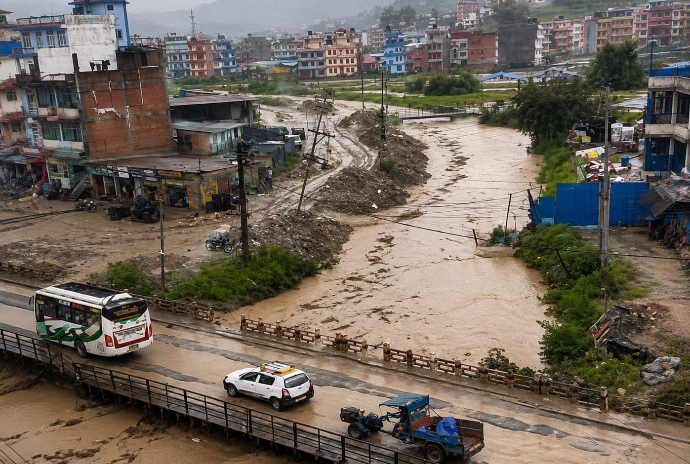 पुण्यमाता खोला क्षेत्रभित्रका अनधिकृत संरचना हटाउन बनेपा नगरपालिकाको ७ दिने सूचना